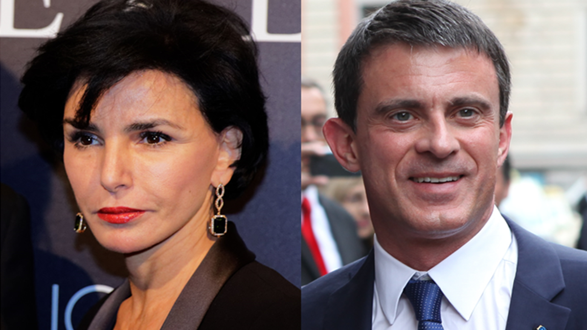 Da sinistra, rachida dati e Manuel Valls