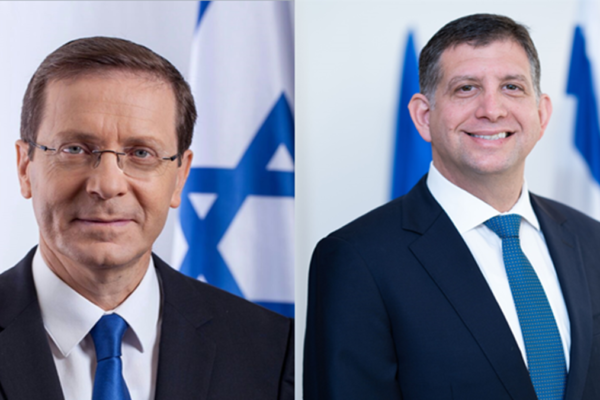 Da sinistra, Isaac Herzog (Sgenzia ebraica) e sam Grundwerg (Keren Hayesod)