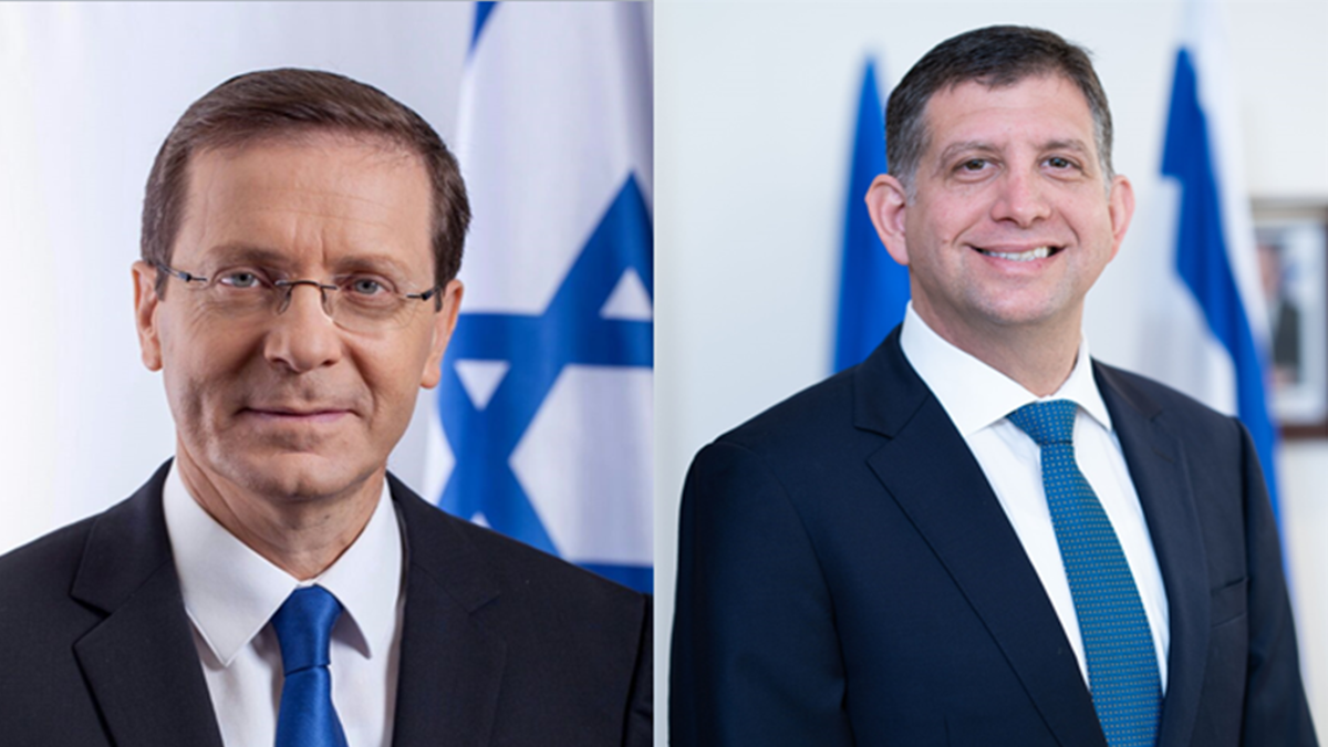 Da sinistra, Isaac Herzog (Sgenzia ebraica) e sam Grundwerg (Keren Hayesod)