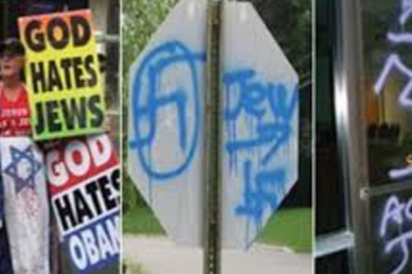 Scritte e graffiti coem episodi di antisemitismo in Usa