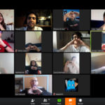 I ragazi del bene Akiva fanno attività su Zoom