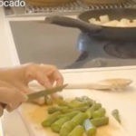 inslata di baccalà, asparagi e avocado