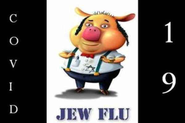 Immagine copsirazionista su ebrei e coronavirus