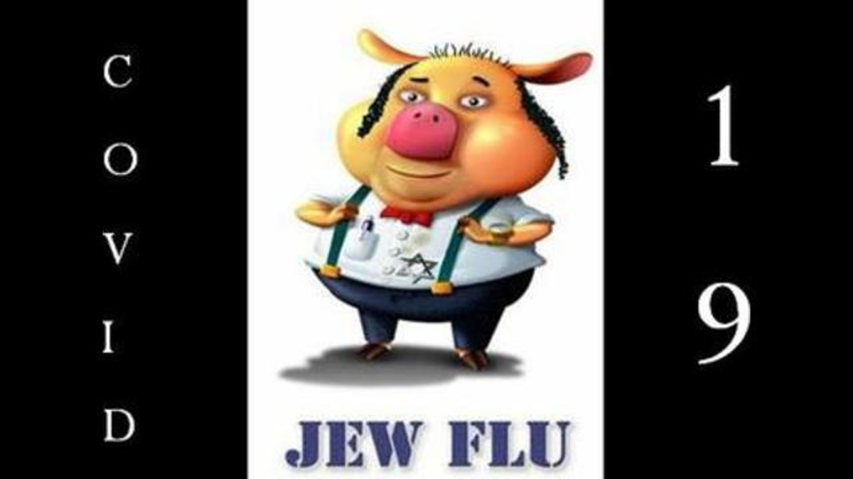 Immagine copsirazionista su ebrei e coronavirus