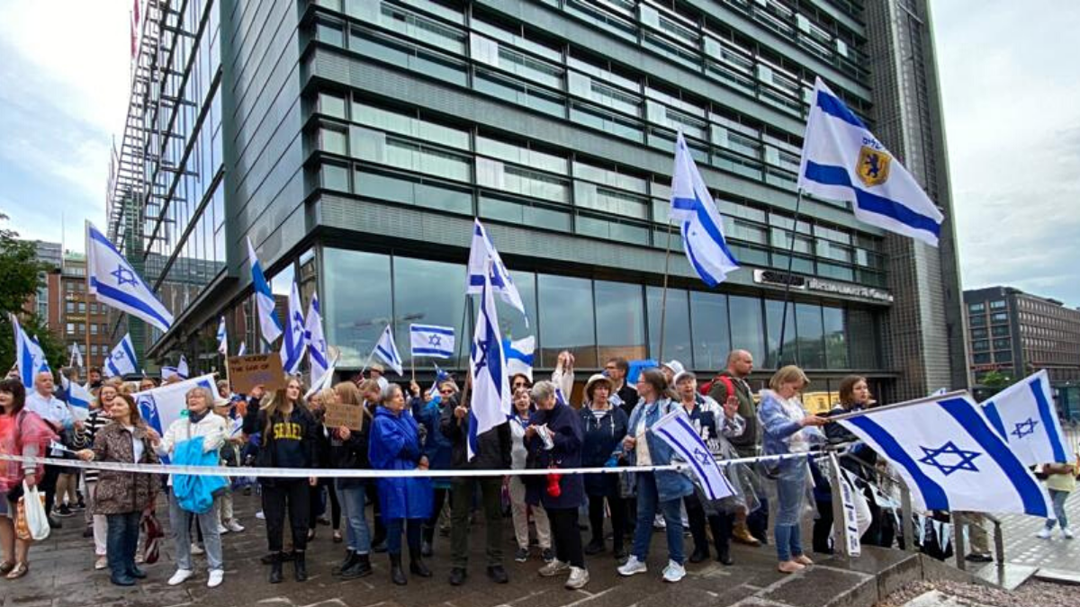 proteste pro Israele Finlandia