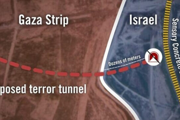 Tunnel scavato da Hamas fra Gaza e Israele