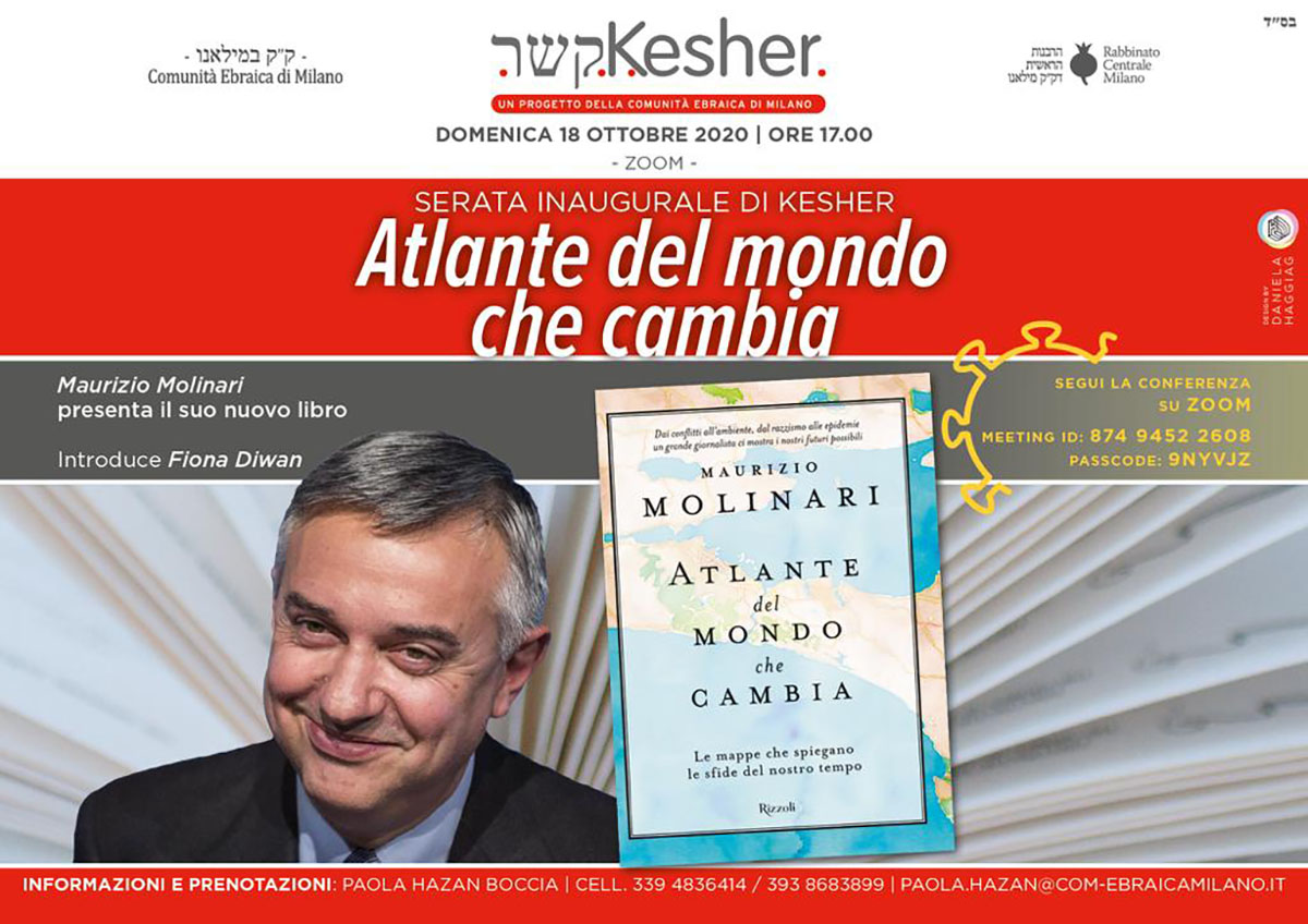 locandina dell'evento kesher con Maurizio Molinari