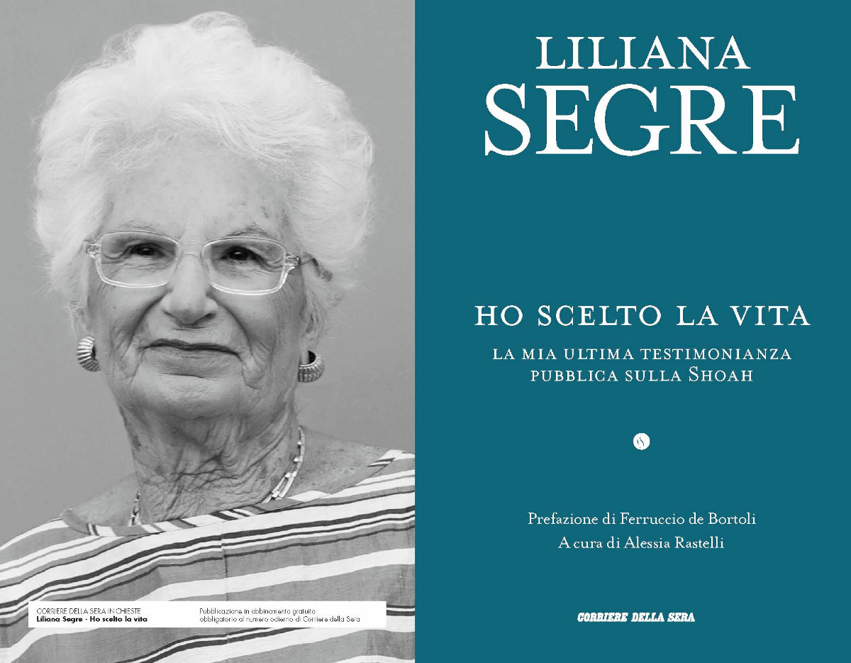 Il libro di Liliana SEgre 'Volevo solo vivere' in uscita venerdì 30 ottobre con il Corriere della Sera