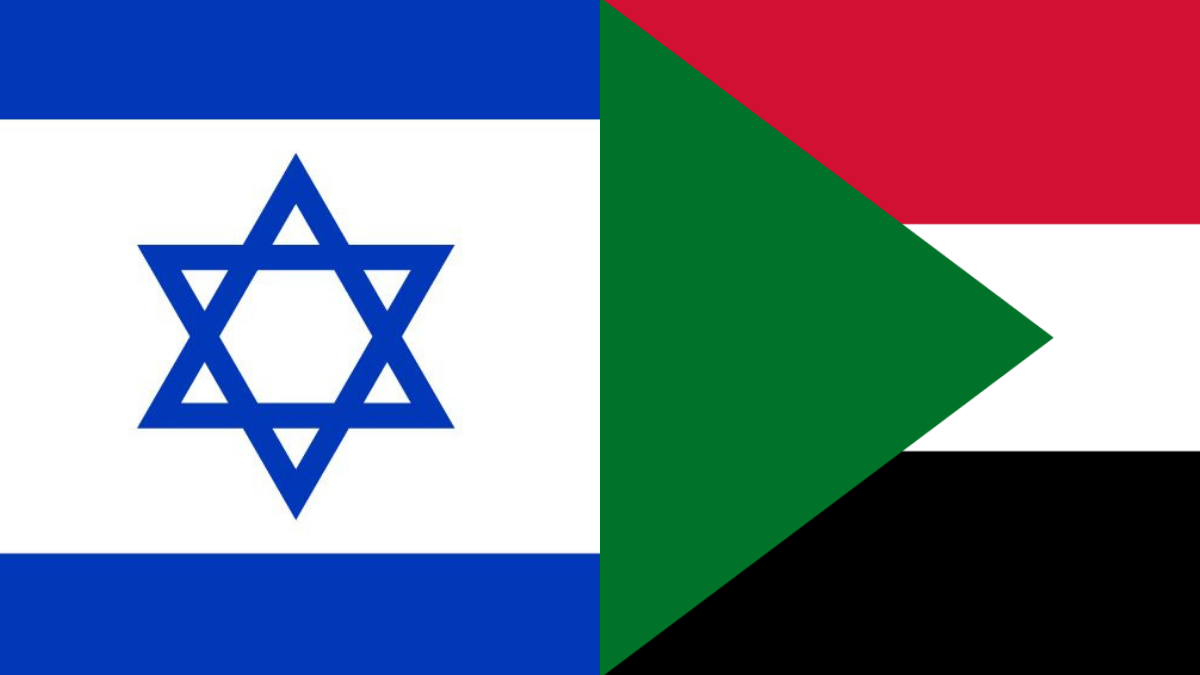 le bandiere di Israele e Sudan