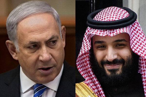 Beniamin Netanyahu e il principe saudita Mohammed Bin Salman