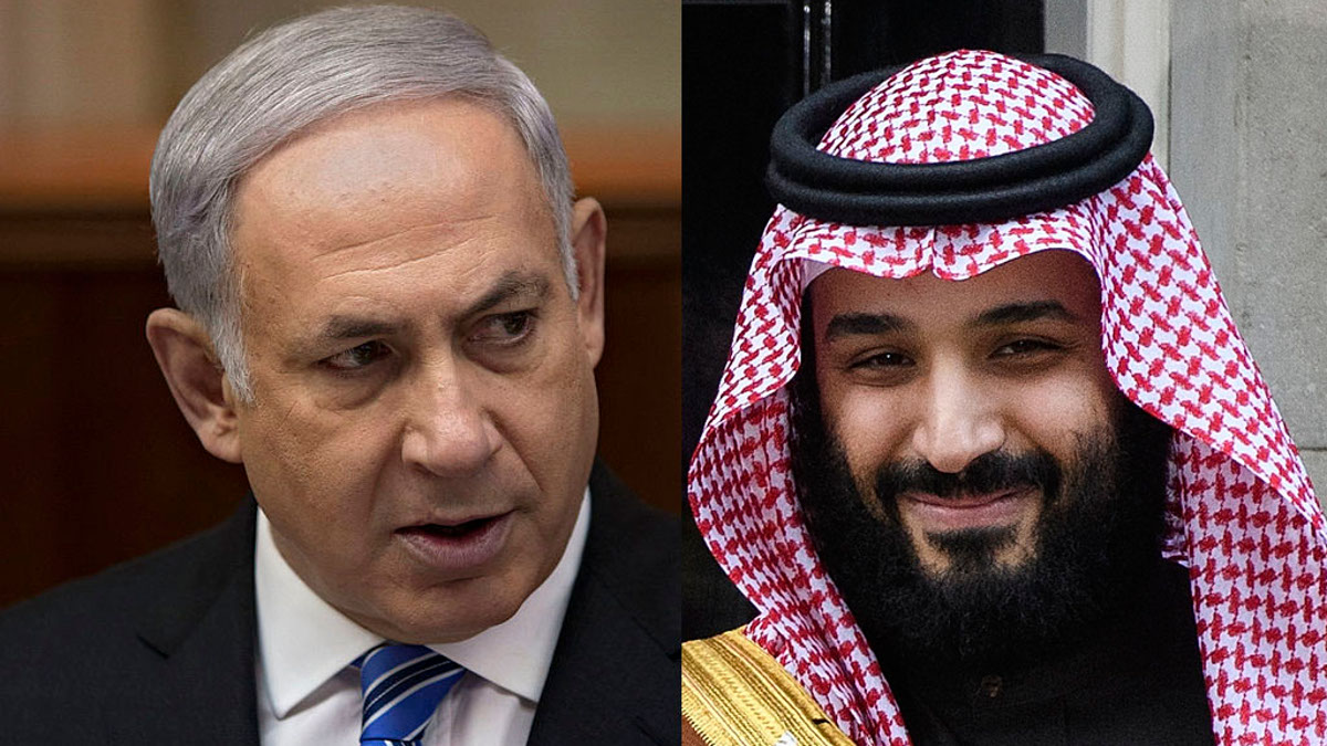 Beniamin Netanyahu e il principe saudita Mohammed Bin Salman