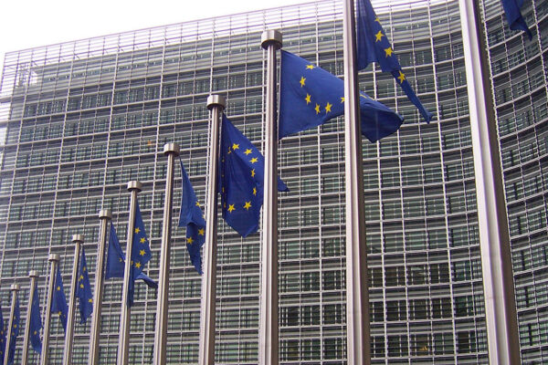 Bandiere dell'Ue (foto Amio Cajander via Wikimedia Commons)