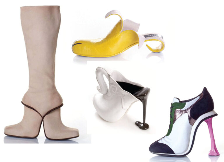 I Double Boots creati per Lady Gaga, le scarpe Banana, Coffee e Chewing Gum (Credit kobilevidesign.com