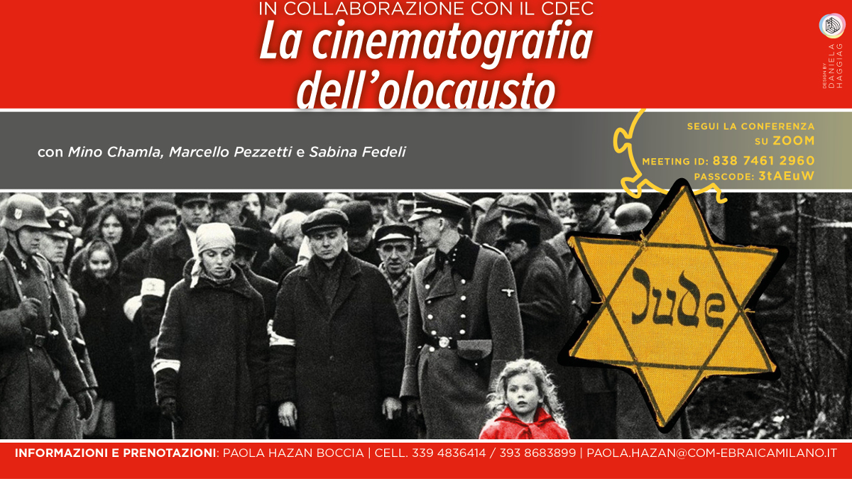 La locandina dell'evento su Cinema e Shoah del 17 gennaio