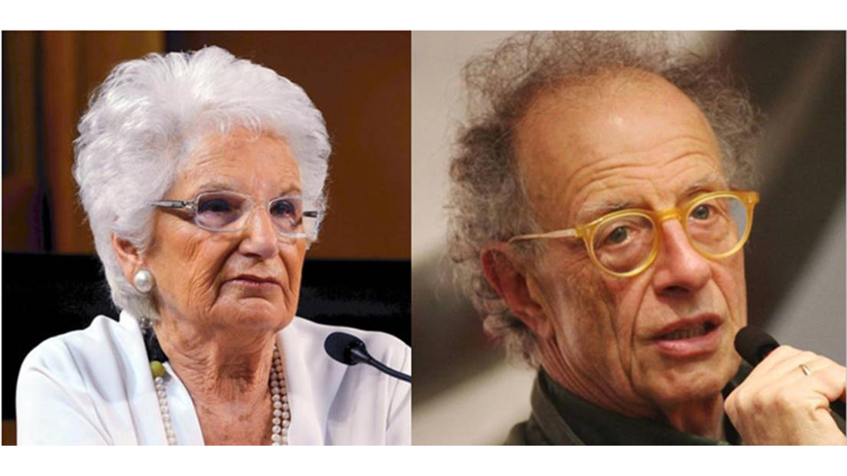 Da sinistra Liliana Segre e Gherardo Colombo