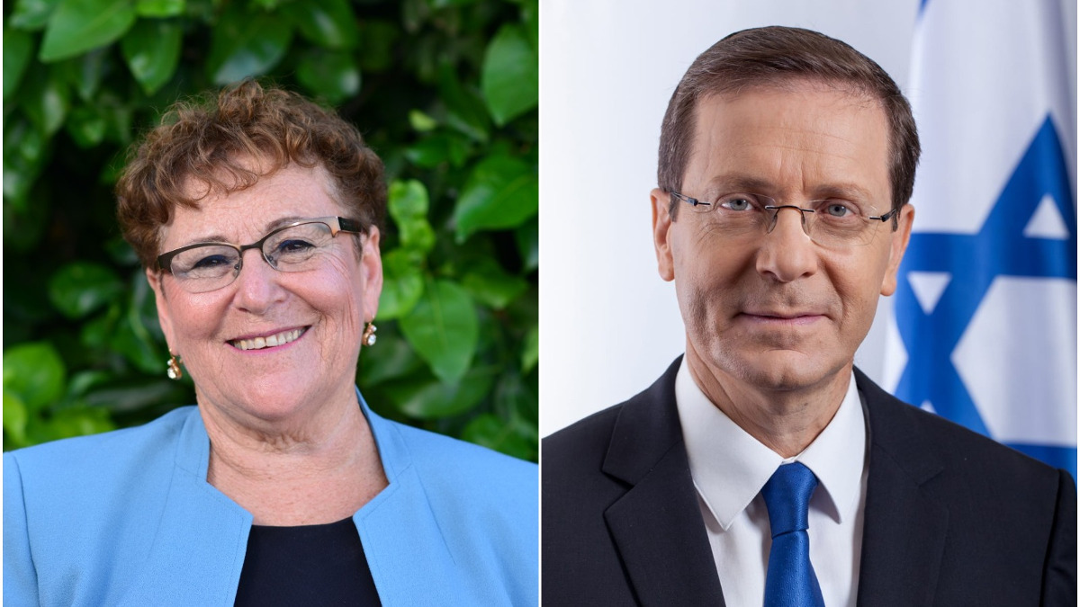 I candidati alla presidenza israeliana Miriam Peretz e Isaac Herzog