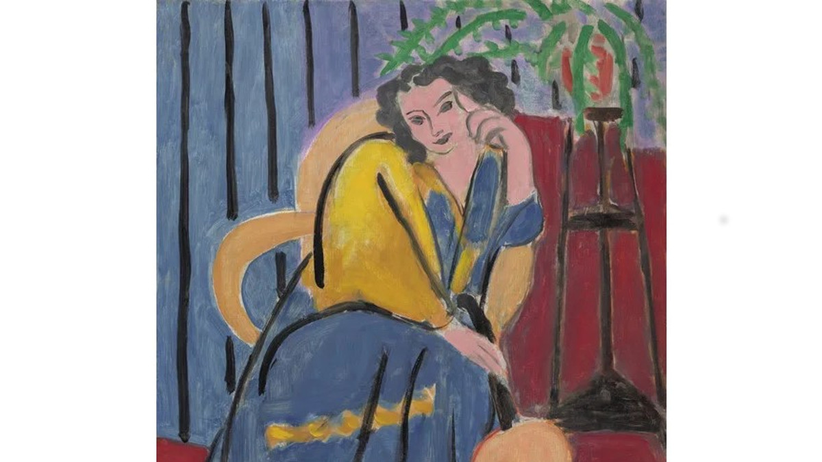 Matisse, Ragazza in giallo e blu con chitarra