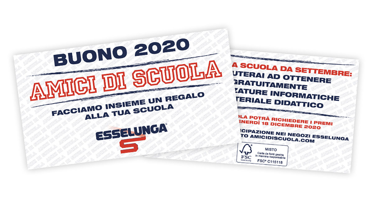 Buono Amici di Scuola Esselunga del 2020