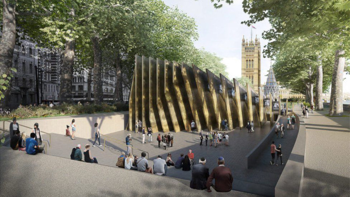 Il rendering del memoriale della Shoah che sorgerà vicino a Westminster