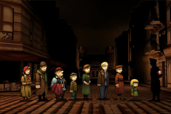 Un'immagine del videogioco sulla Shoah Light in the Darkness