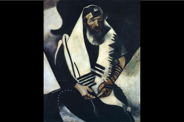 Ebreo in preghiera in un dipinto di Marc Chagall