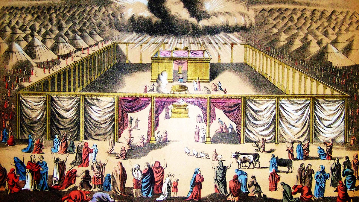 Parashat Pekudé (The Tabernacle in the Wilderness (illustration from the 1890 Holman Bible)