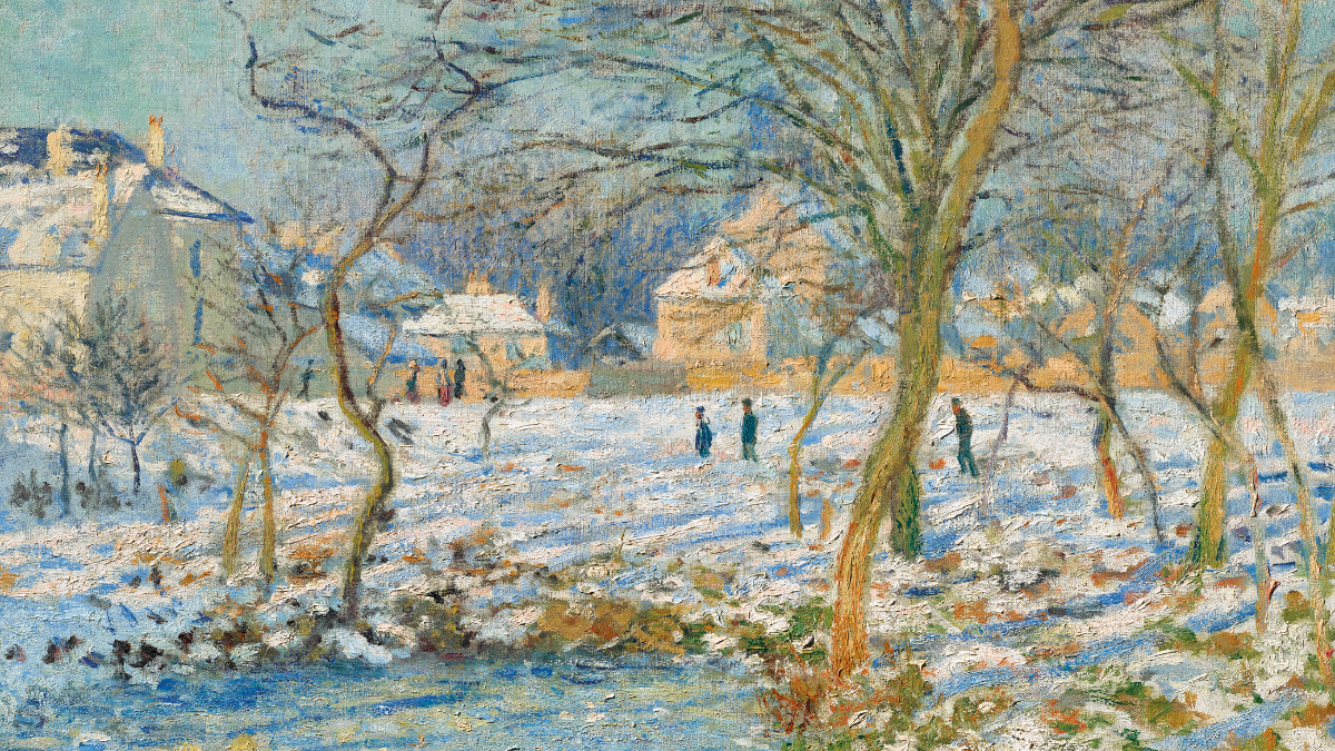 Monet la mare effet de neige