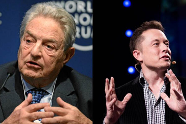 Da sinistra George Soros e Elon Musk