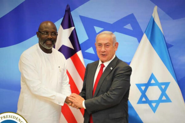 George Weah e Beniamin Nethanyahu