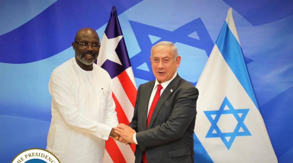 George Weah e Beniamin Nethanyahu