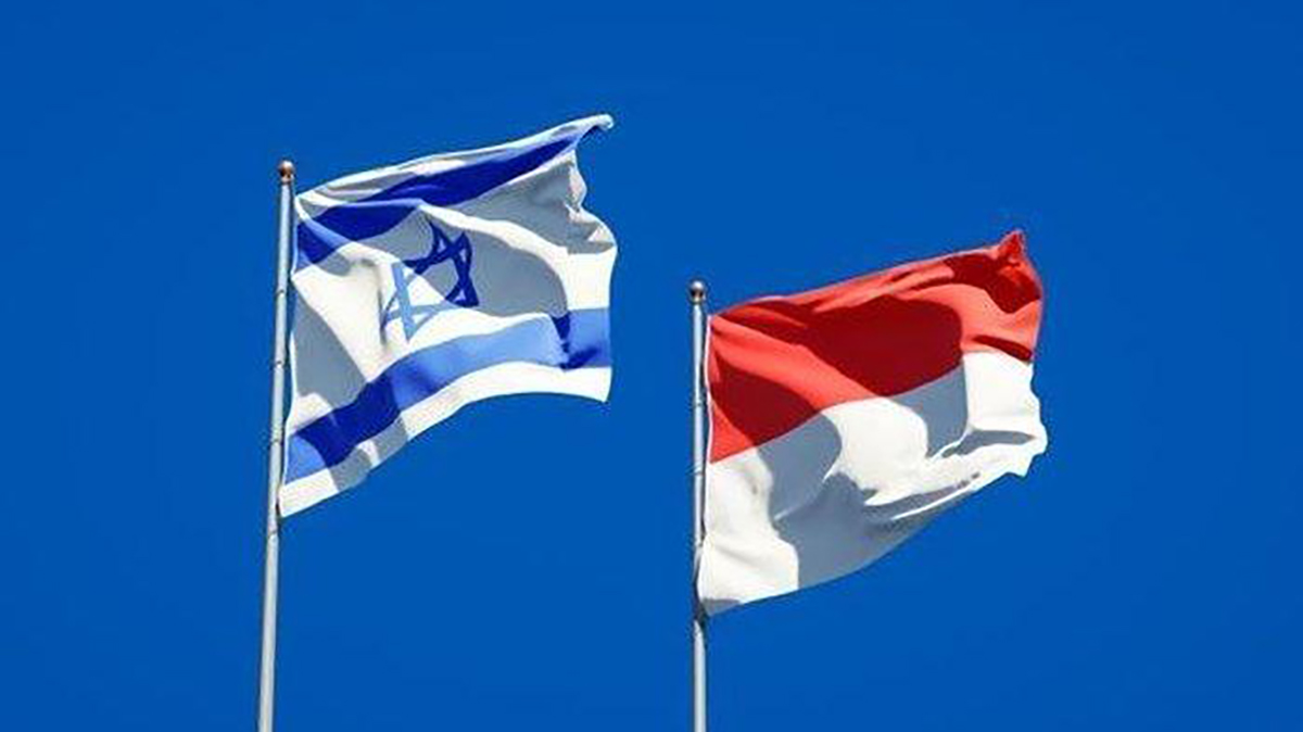 Bandiere di Israele e Indonesia