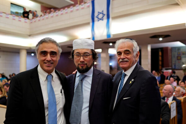 Da sinistra Ilan Boni, l'imam Yahia Pallavicini e Walker Neghnagi (foto: LuigiRugger