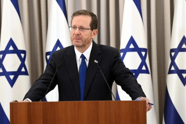 Il presidente israeliano Isaac herzog (foto Chaim Zach, GPO)