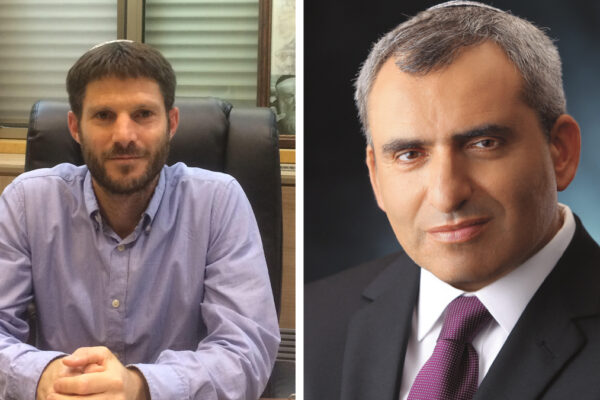 Da sinistra Bezalel Smotrich e Zeev Elkin (Wikimedia Commons)
