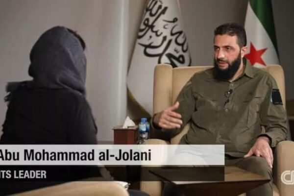 Al Jolani intervistato (screenshot da CNN)