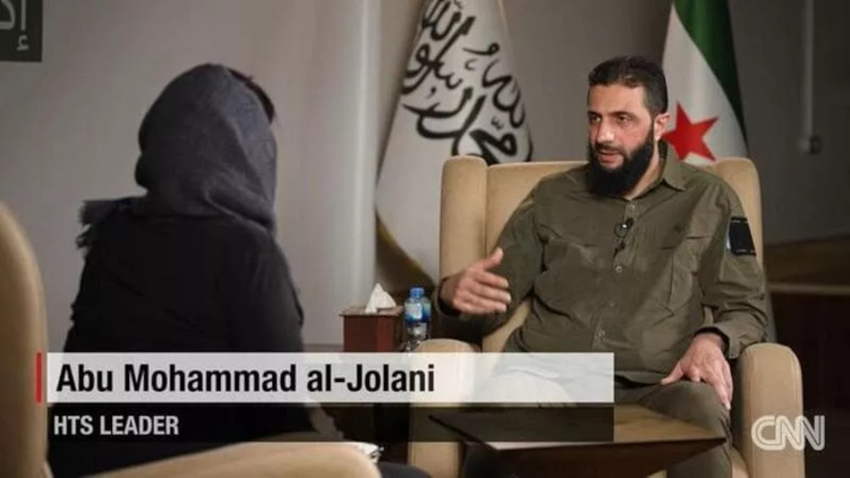 Al Jolani intervistato (screenshot da CNN)