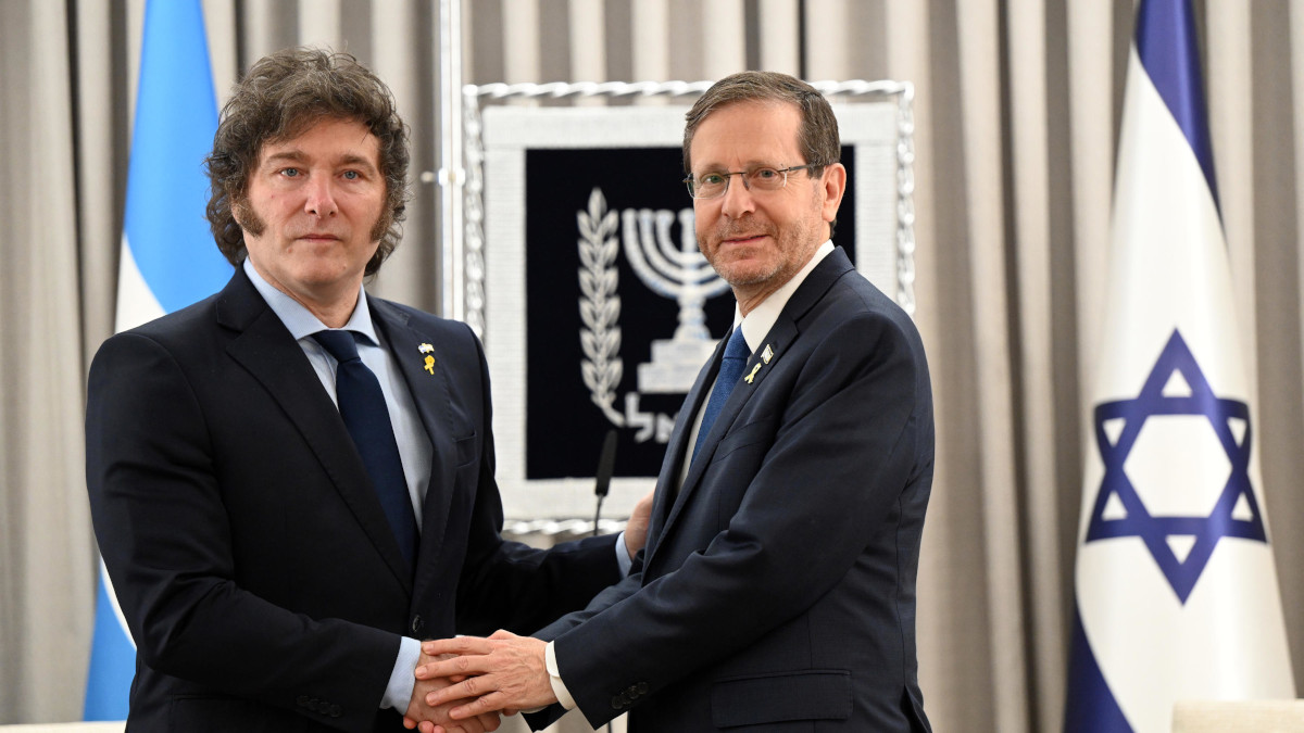 Javier Milei con Isaac Herzog