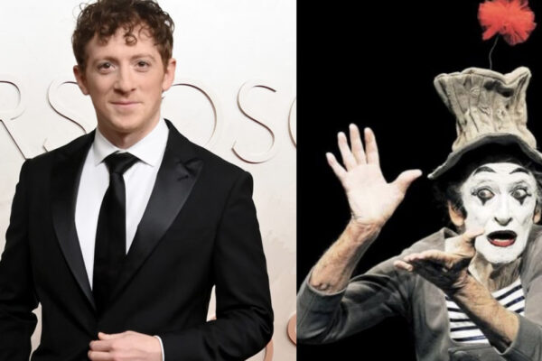 Da sinistra Ethan Slater e Marcel Marceau