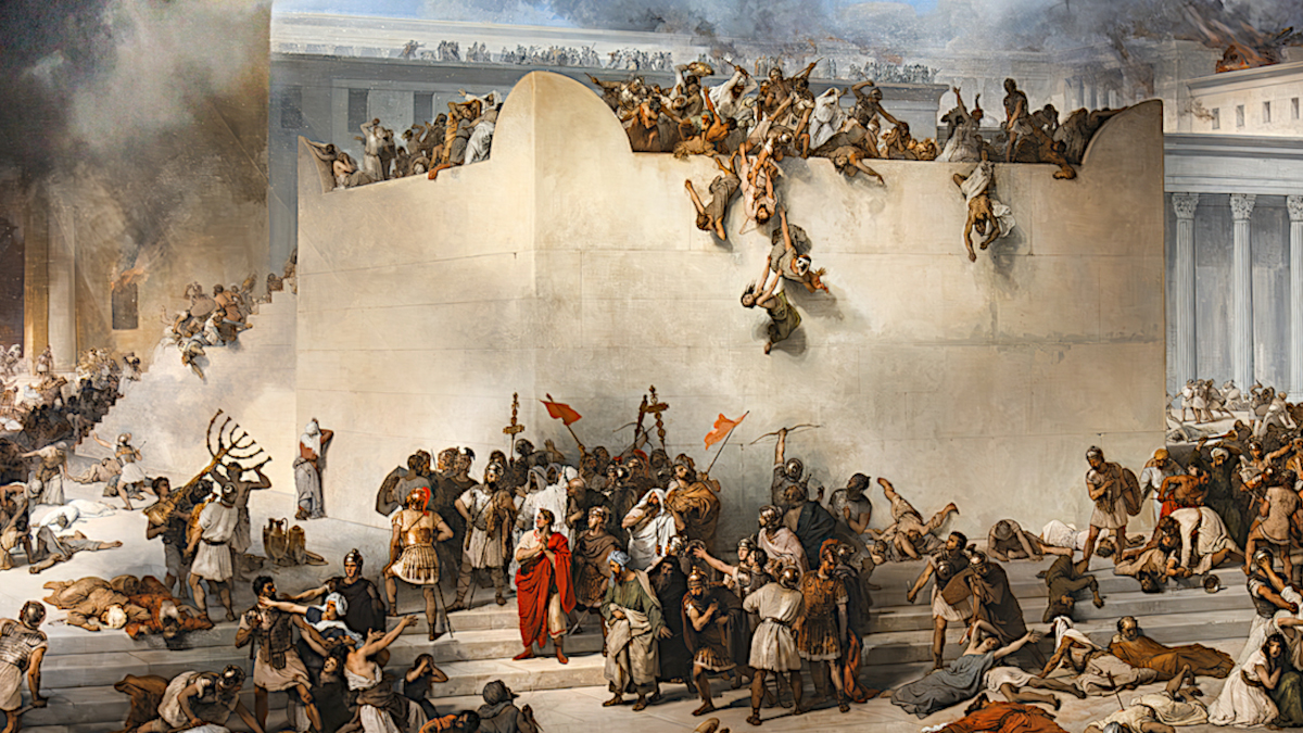 La distruzione del tempio di Gerusalemme di Francesco Hayez (1867)