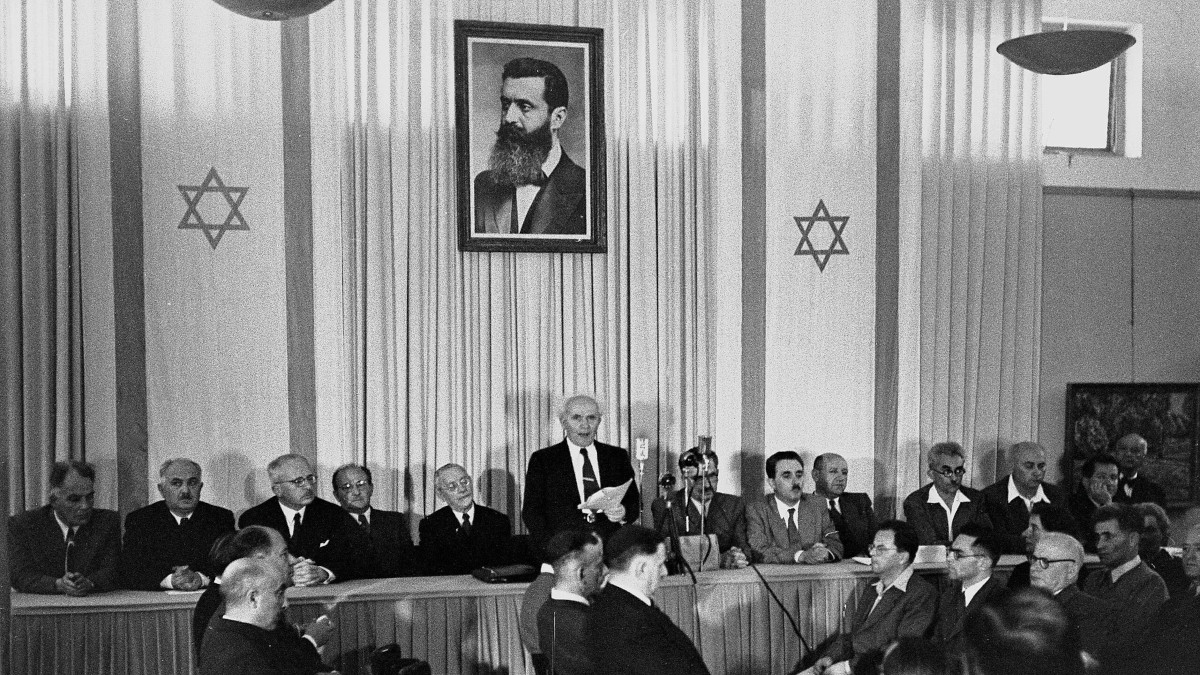 David Ben Gurion dichiara la nascita dello Stato di Israele