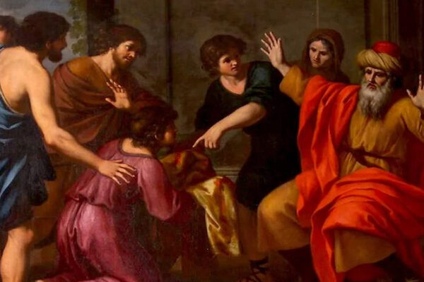 (Foto: Giuseppe Gimignani presso Palazzo Rospigliosi, Pistoia, I fratelli di Giuseppe mostrano a Giacobbe la veste insanguinata)