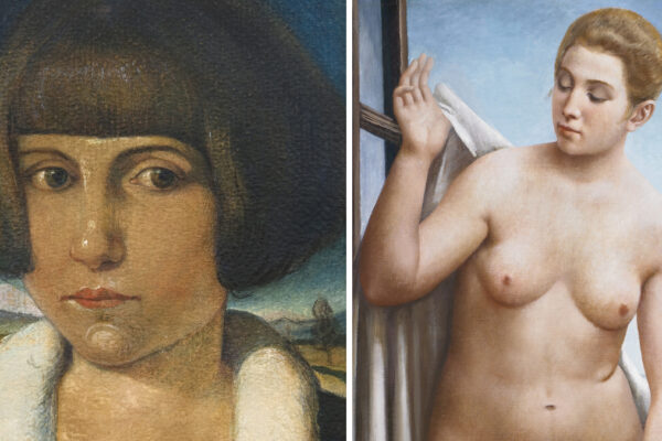 Da sinistra, Figura di fanciulla di Cagnaccio di S. Pietro e Nudo alla finestra di Ubaldo Oppi