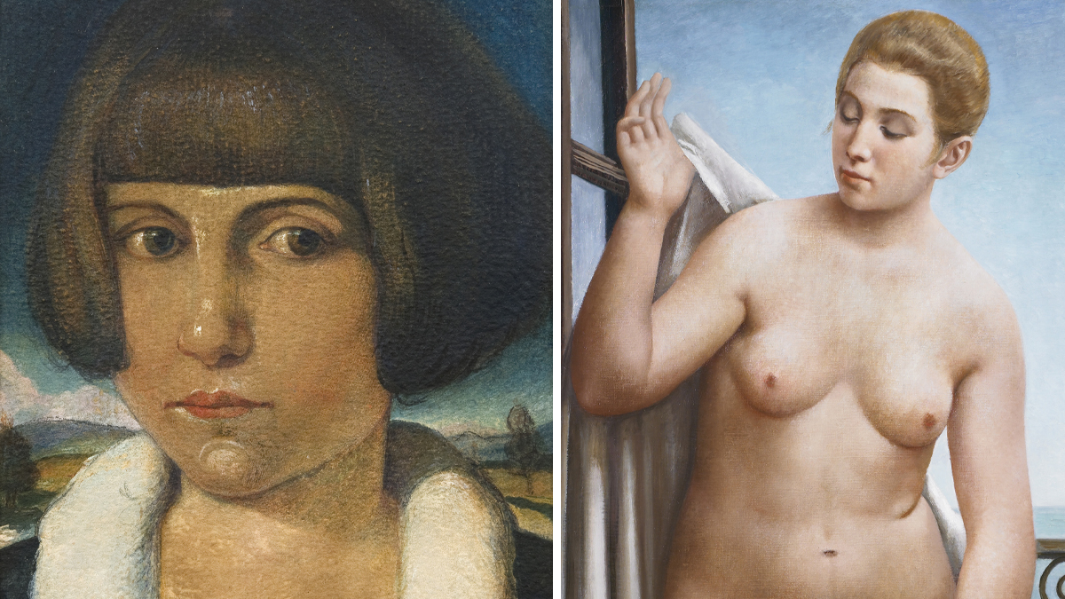 Da sinistra, Figura di fanciulla di Cagnaccio di S. Pietro e Nudo alla finestra di Ubaldo Oppi