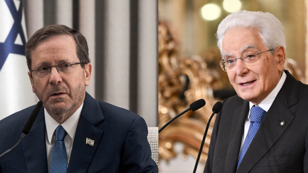 Da sinistra Isaac Herzog e Sergio Matarella
