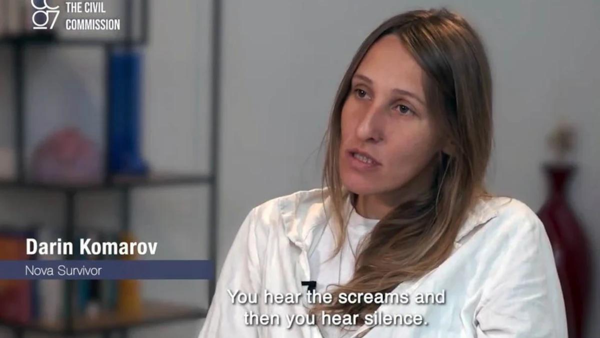Una donna intervistata sulle violenze sessuali compiute il 7 ottobre 2023