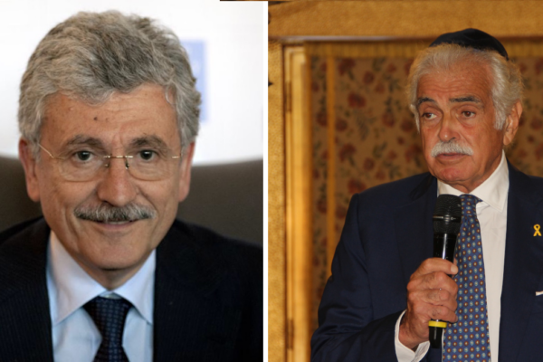 Da sinistra Massimo D'Alema e Walker Meghnagi