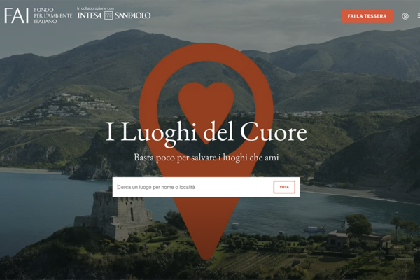 Homepage dei Luoghi del Cuore del FAI