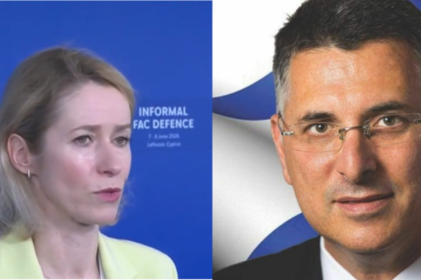 Da sinistra Kaja Kallas e Gideon Sa'ar