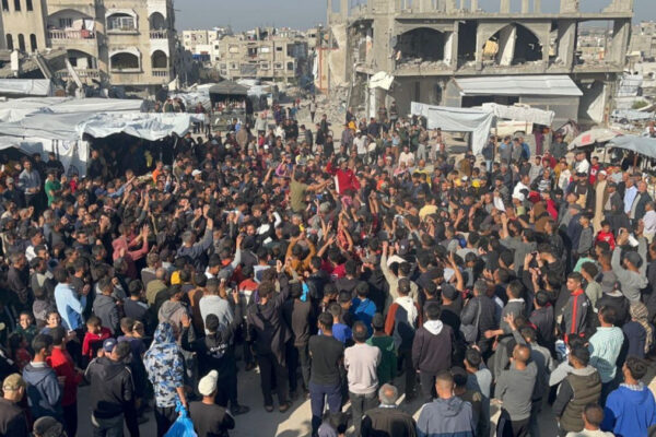 Manifestazione contro Hamas a Gaza a marzo 2025