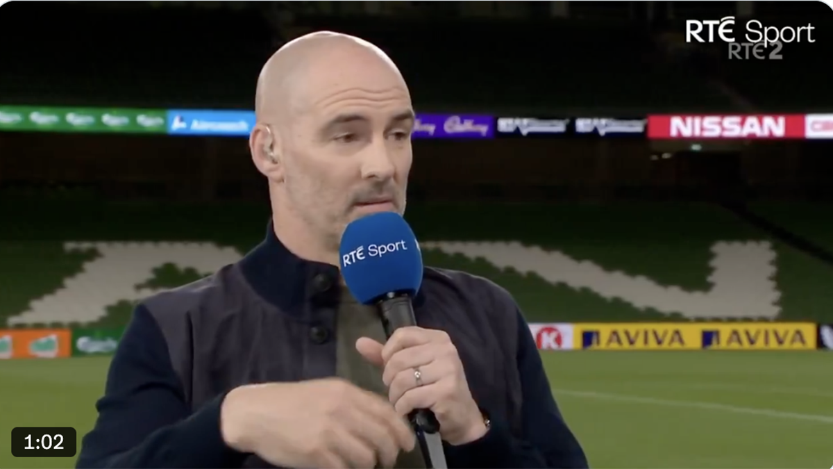Il commentatore televisivo sportivo della Rté Richard Sadlier